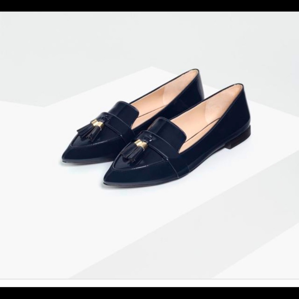 Zara dark blue loafers